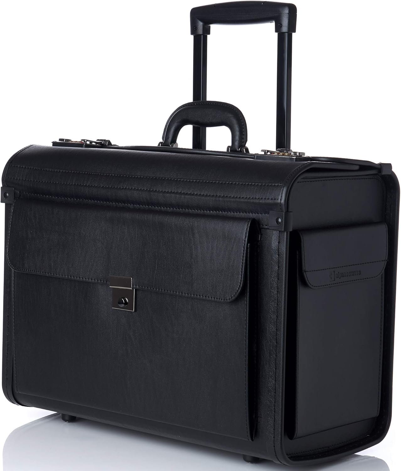 Alpine Swiss Rolling 17″ Laptop Briefcase on Wheels Attache Lawyers Case Legal Size