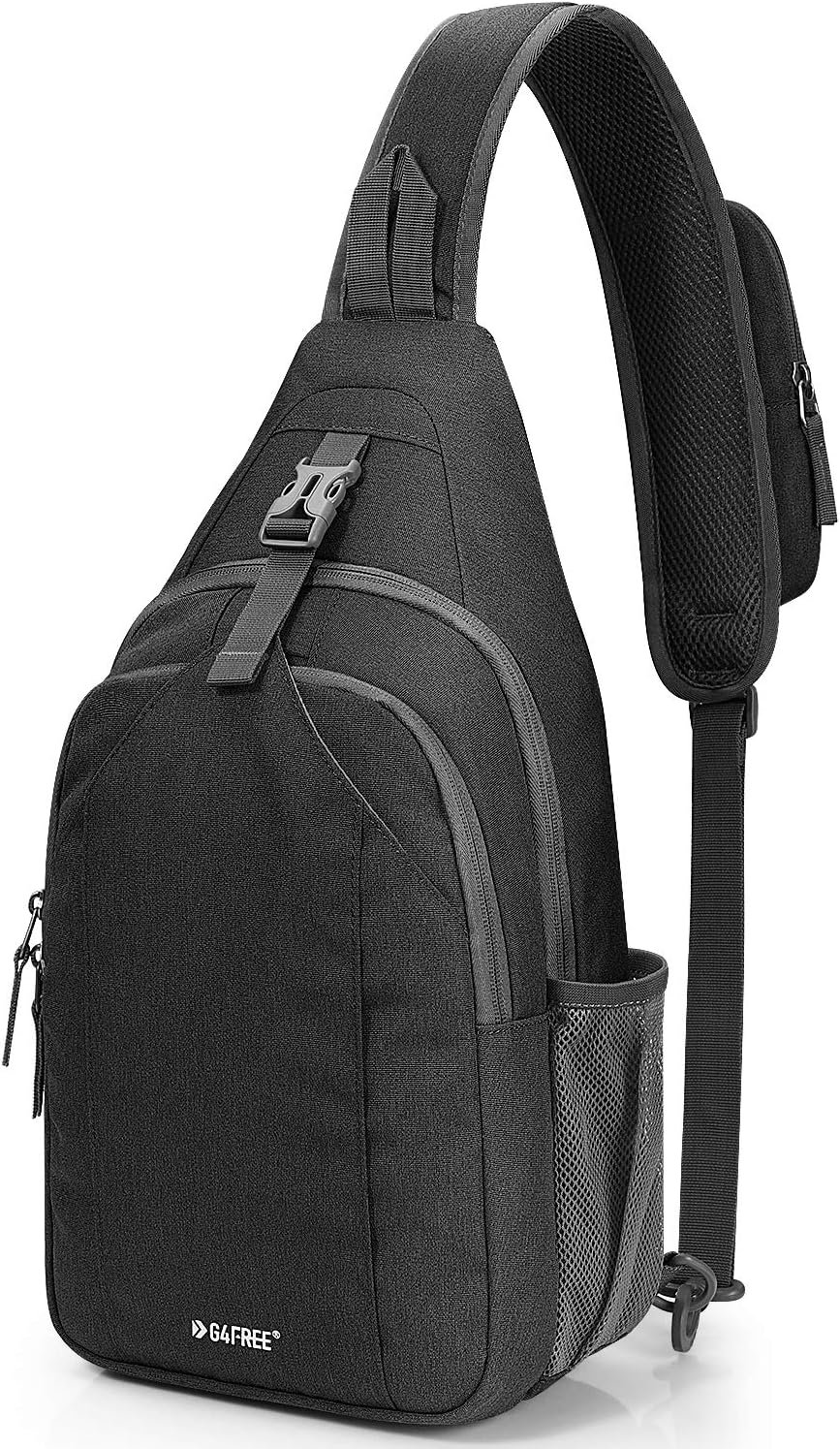G4Free Sling Bag for Men and Women, RFID Blocking Crossbody Bag, Lightweight Sling Backpack for Travel, Hiking, Walking and Daily Use