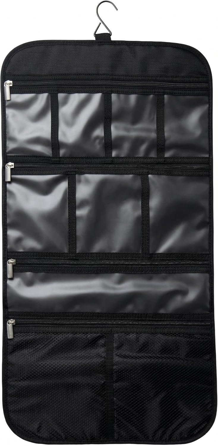 Freegrace Premium Hanging Toiletry Bag for Travel – Cosmetic, Jewelry, Toiletry, Makeup & Accessory Storage Organizer Bag, Large Size for Women & Men