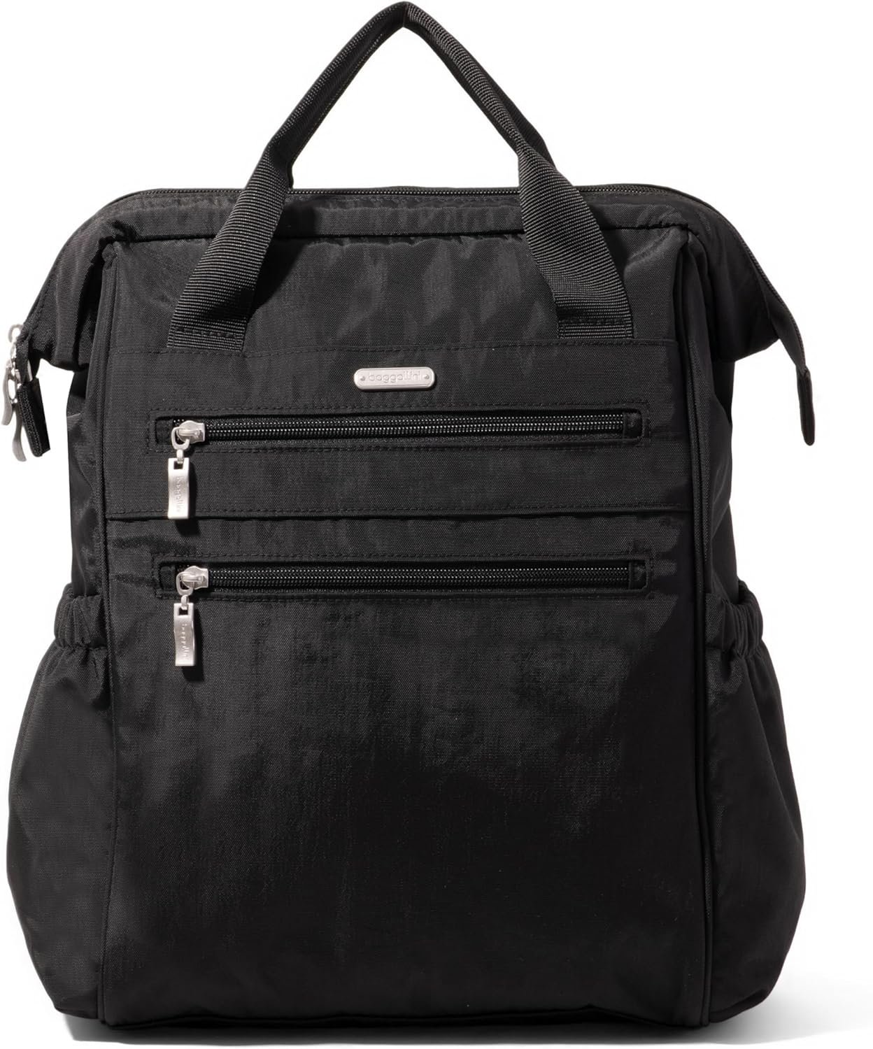 Baggallini City Scape Backpack – 15″x11″ Lightweight Work Travel Bag w/Luggage Sleeve & RFID