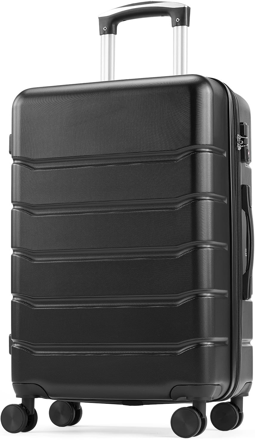 OLIXIS 29 Inch Luggage, Hardside Checked Suitcase with Spinner Wheels, Lightweight ABS Hard Shell Travel Luggage, TSA Approved Lock, Expandable Large Suitcase for Business & Travel–Black