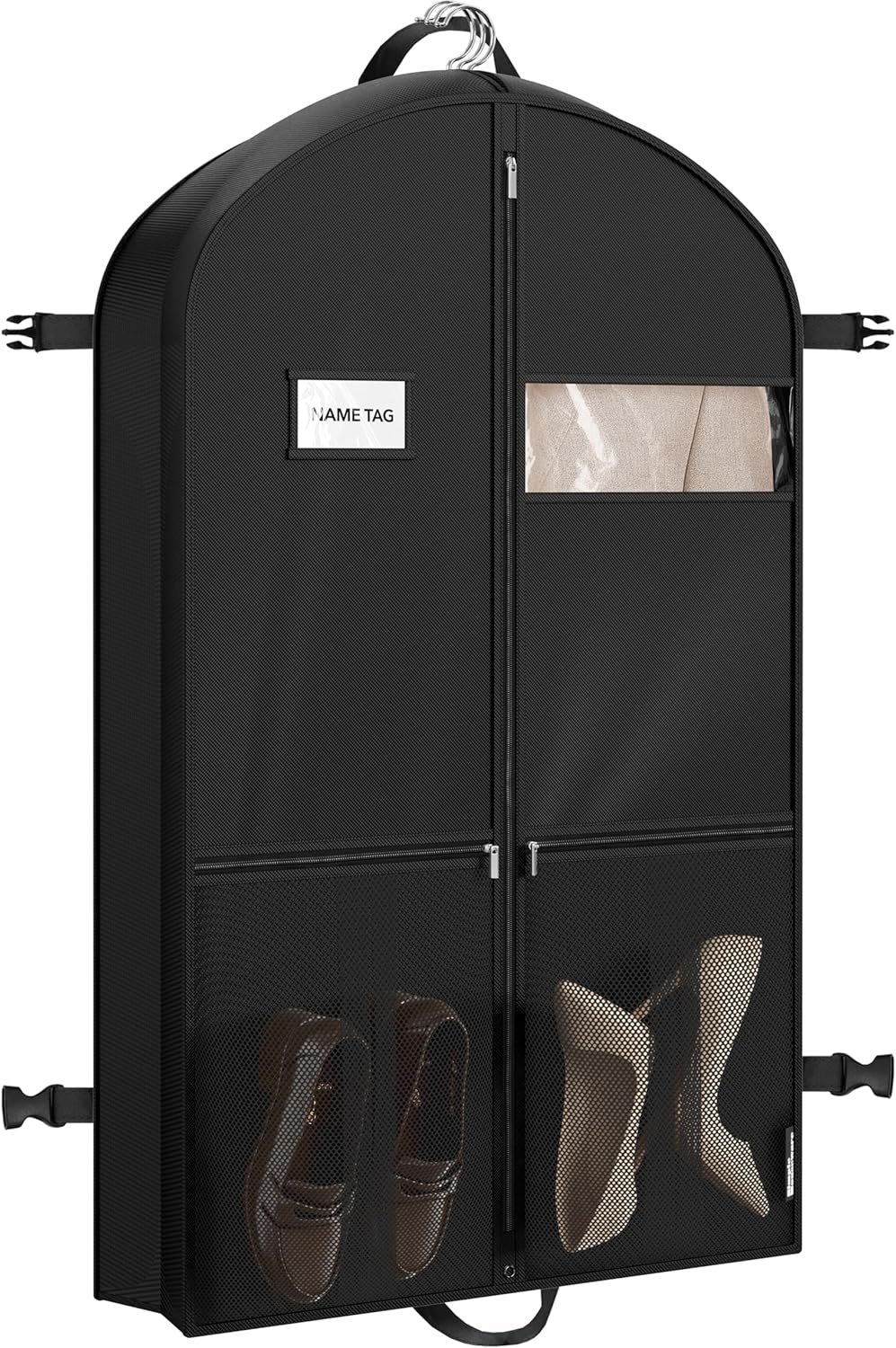 Simple Houseware 43” Travel Garment Bag with Pockets for Suits, Dresses, Coats, Heavy Duty 300D Polyester