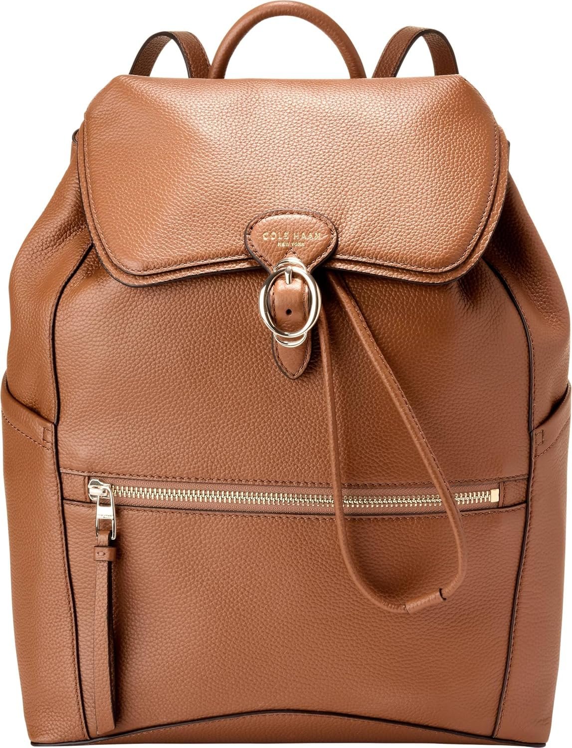 Cole Haan Women’s Alexandria Flap Medium Backpack, New Caramel
