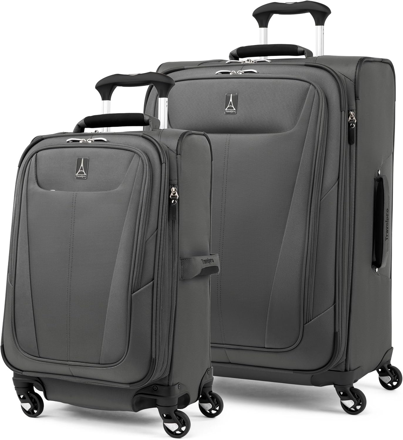 Travelpro Maxlite 5 Softside Expandable Luggage with 4 Spinner Wheels, Lightweight Suitcase, Men and Women, Shadow Grey, 2-Piece Set (21/25)