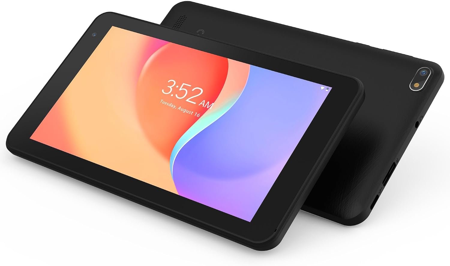7 Inch Tablet, Android Reading Tablet with 32GB Storage (Expandable to 512GB), Quad-Core Processor, 7″ HD IPS Display (1024×600), Dual Cameras, Wi-Fi, Bluetooth, Lightweight Portable Design, Black